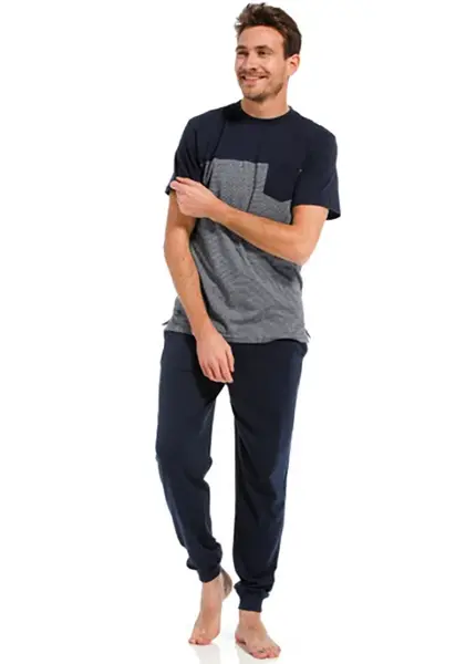 Pastunette heren pyjama shirt Korte mouw Jake - NOS -blauw Pastunette heren pyjama shirt Korte mouw Jake - NOS -blauw