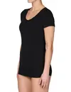 Apollo 2-pack dames T-shirts bamboe - Zachte ondershirts korte mouw - Diepe Ronde hals