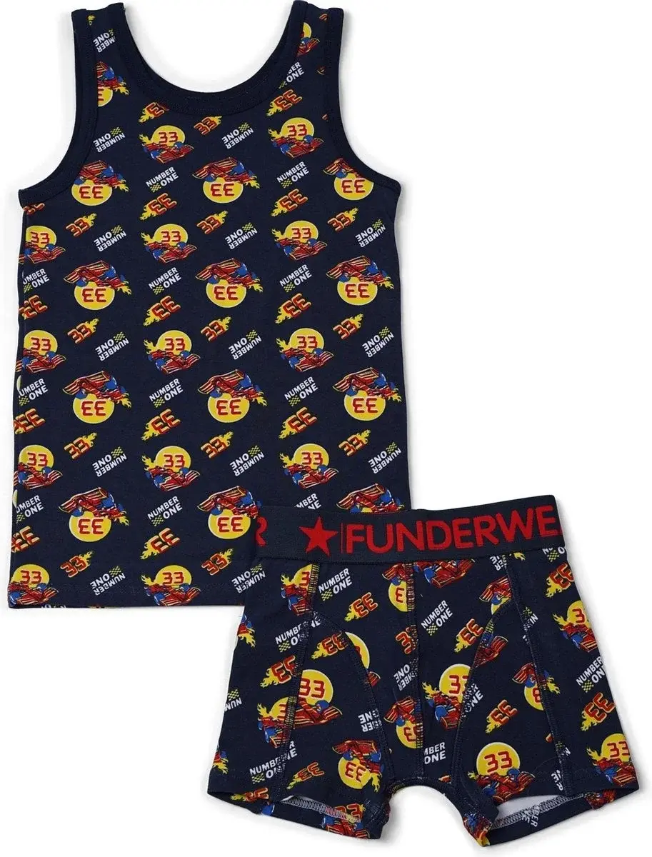 Funderwear jongens setje - Number one - Boxershort en hemd setje