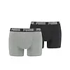 Puma Heren Boxershort 2-pak- Dark grey / Black