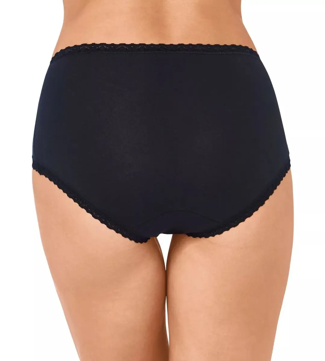 Sloggi dames 24/7 kanten midi heup slip  - Natural Katoen