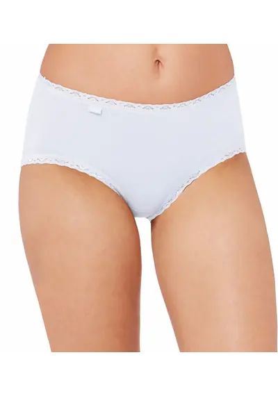 Sloggi dames 24/7 kanten midi heup slip  - Natural Katoen Sloggi dames 24/7 kanten midi heup slip  - Natural Katoen