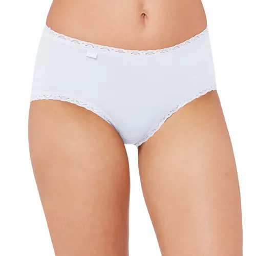 Sloggi dames 24/7 kanten midi heup slip - Natural Katoen Sloggi dames 24/7 kanten midi heup slip - Natural Katoen