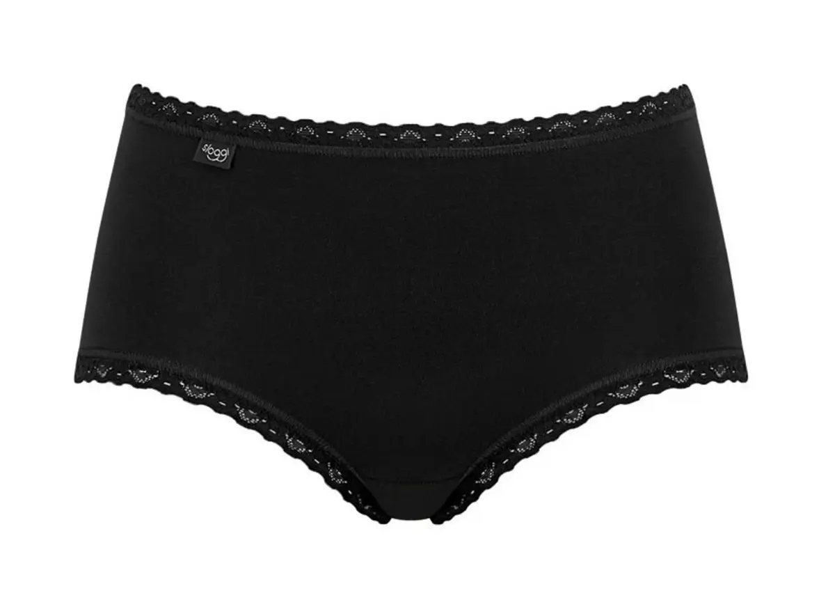 Sloggi dames 24/7 kanten midi heup slip  - Natural Katoen