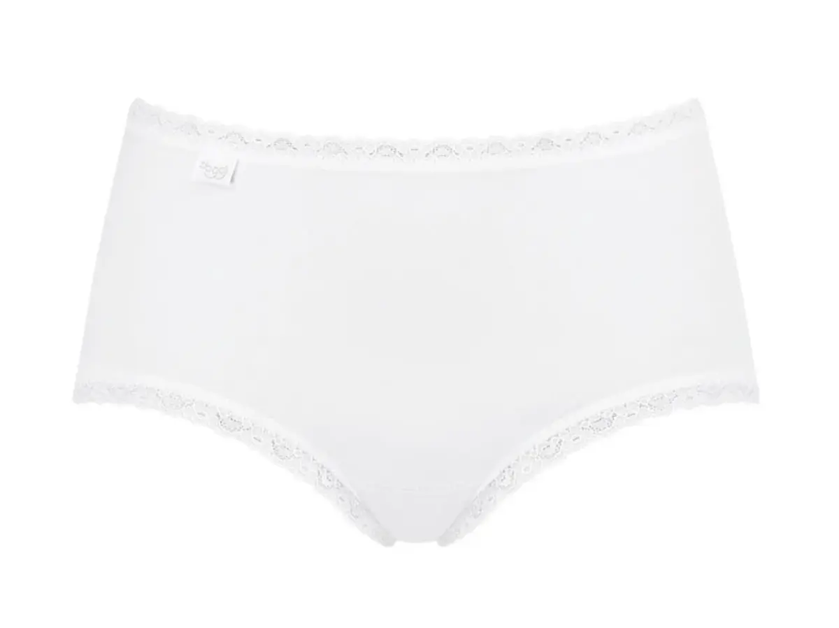 Sloggi dames 24/7 kanten midi heup slip  - Natural Katoen