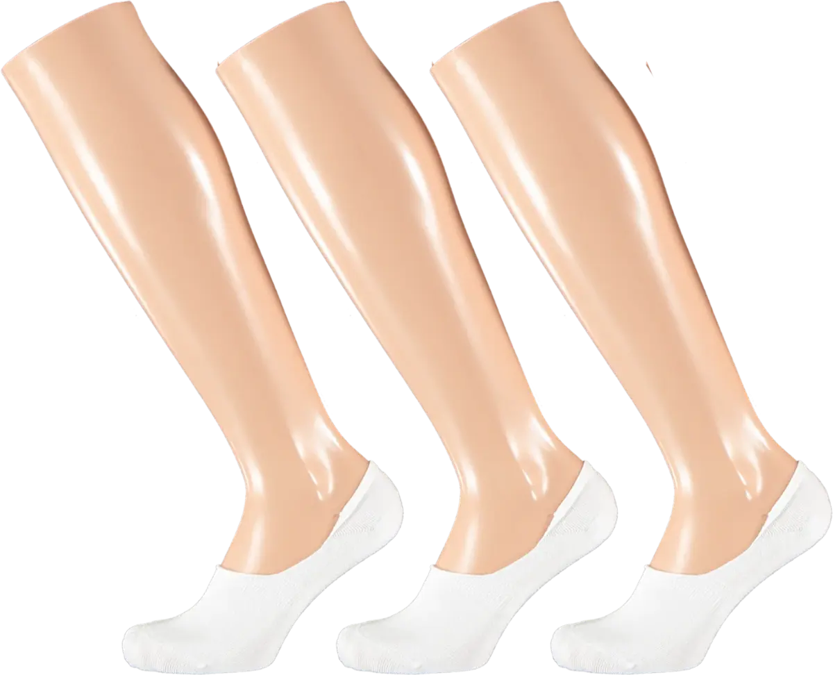 Apollo 3-paar No Show lage sneaker sokken - Footies kousenvoetjes