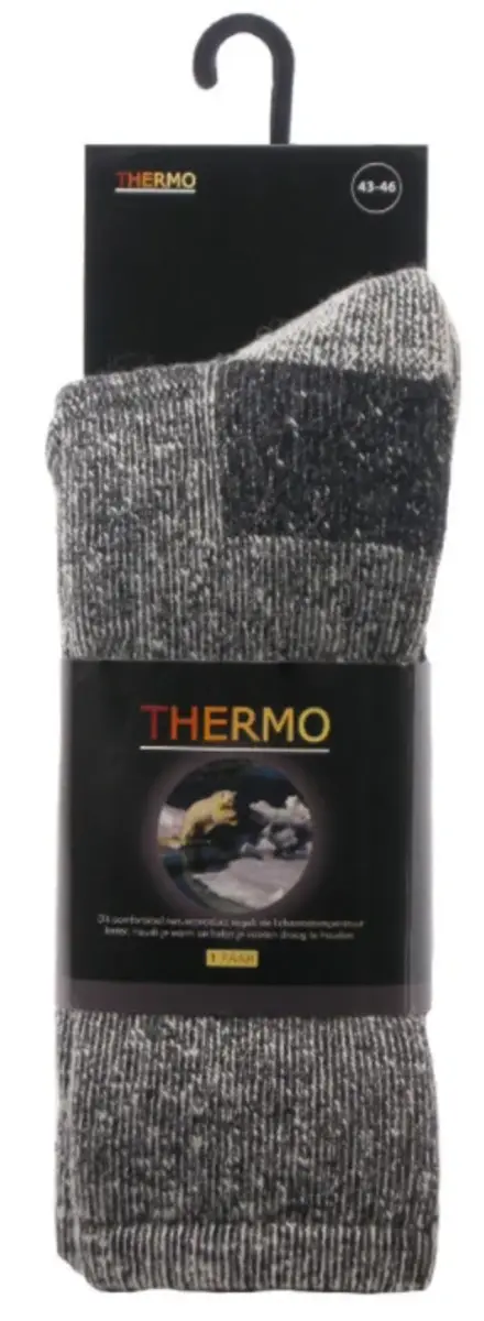 Basset Thermo wollen sokken - Dikke Warme winter sokken -