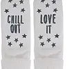 Homesocks Antislip sokken met ABS Love It met antislip ecru