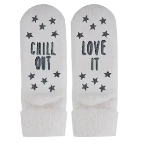 Homesocks Antislip sokken met ABS Love It met antislip ecru - Warme wollen grip sokken - Huissokken Homesocks Antislip sokken met ABS Love It met antislip ecru - Warme wollen grip sokken - Huissokken