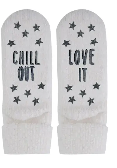 Homesocks Antislip sokken met ABS Love It met antislip ecru Homesocks Antislip sokken met ABS Love It met antislip ecru