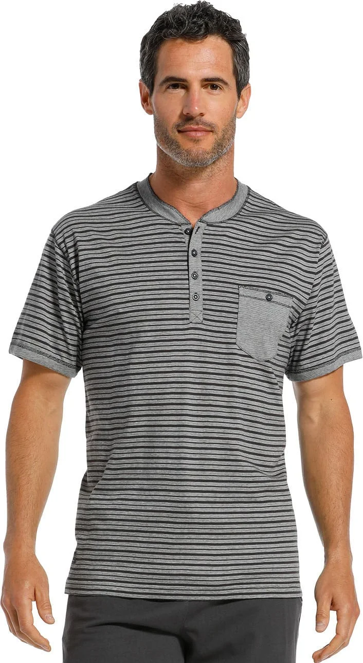 Pastunette heren pyjamashirt korte mouw - Mix & Match - NOS