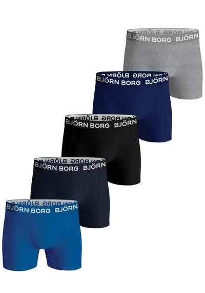 Bjorn Borg 5-Pack jongens boxershorts - Solid Bjorn Borg 5-Pack jongens boxershorts - Solid