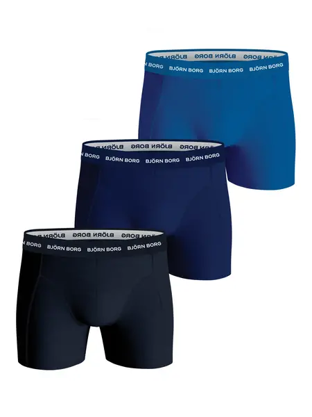 Bjorn Borg Onderbroeken 3-pack heren boxershorts blauw combi - Katoenen heren ondergoed