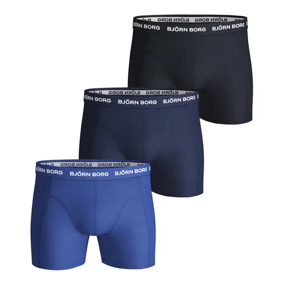 Bjorn Borg Onderbroeken 3-pack heren boxershorts blauw combi - Katoenen heren ondergoed Bjorn Borg Onderbroeken 3-pack heren boxershorts blauw combi - Katoenen heren ondergoed