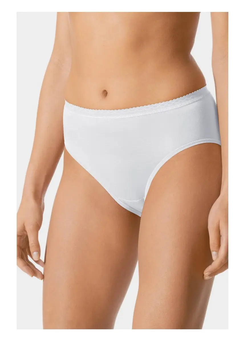 Mey Lights dames heup slip - Elastisch katoenen dames onderbroek -Midi slip Katoenen kruisje