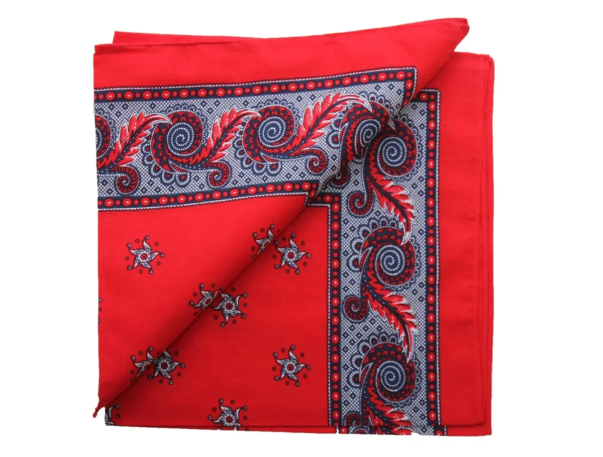 Harlekijn zakdoek rood 55 x 55 cm - Katoenen boerenzakdoek Harlekijn zakdoek rood 55 x 55 cm - Katoenen boerenzakdoek