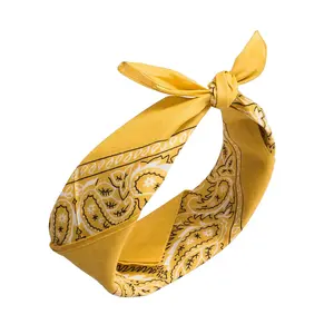 Bandana  Rain Drop Geel 54 x 54 cm  - Stoffen bandana Bandana  Rain Drop Geel 54 x 54 cm  - Stoffen bandana