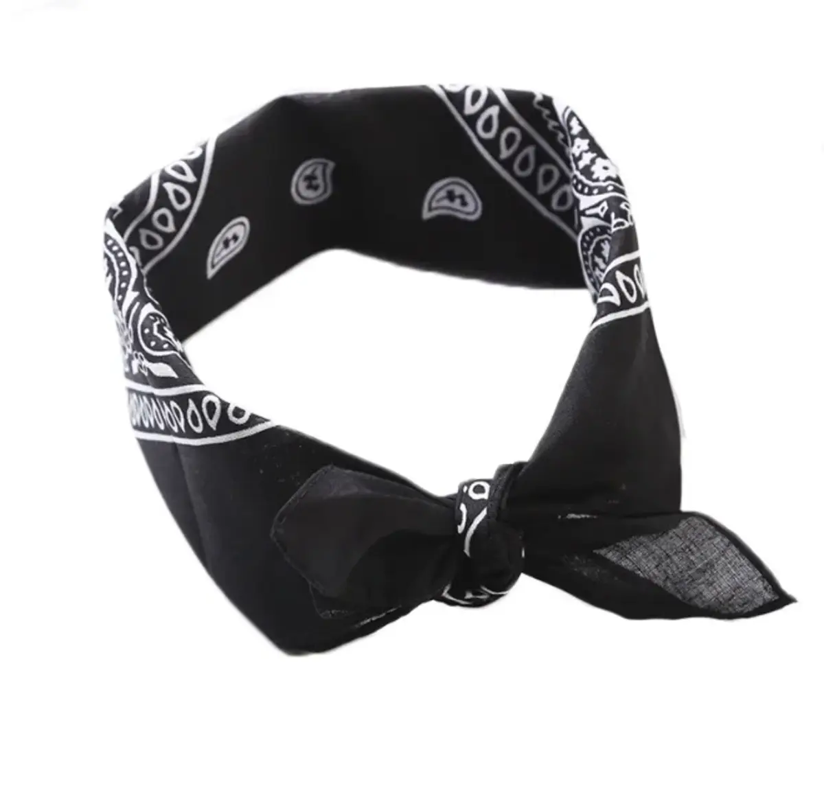 Bandana Rain Drop Zwart 54 x 54 cm - Katoenen bandana