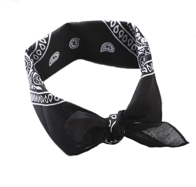 Bandana Rain Drop Zwart 54 x 54 cm