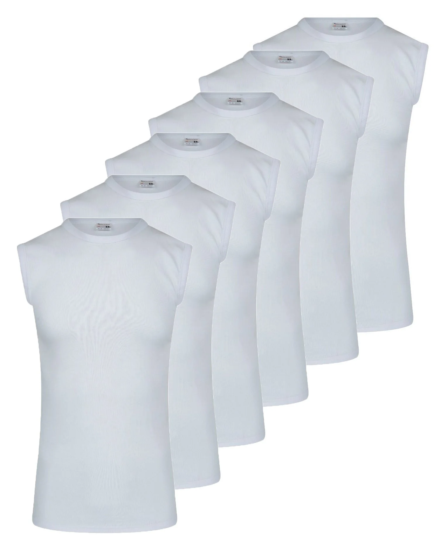 Beeren 6 stuks heren mouwloze shirts - 100% katoenen shirt zonder mouwen - Naadloos - Beeren ondergoed