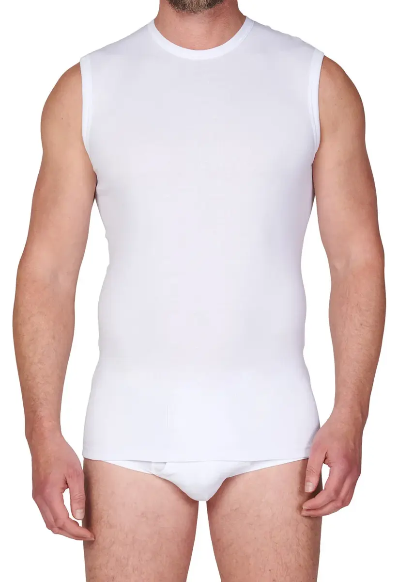 Beeren 6 stuks heren mouwloze shirts - 100% katoenen shirt zonder mouwen - Naadloos - Beeren ondergoed