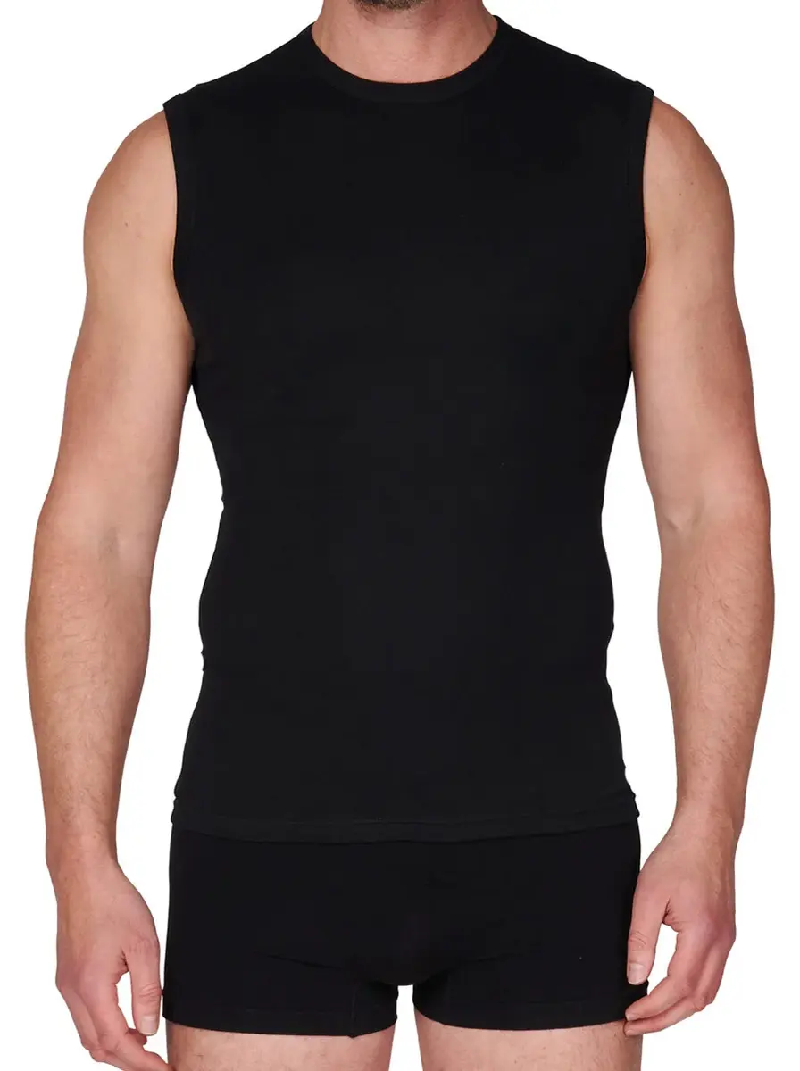 Beeren 6 stuks heren mouwloze shirts - 100% katoenen shirt zonder mouwen - Naadloos - Beeren ondergoed