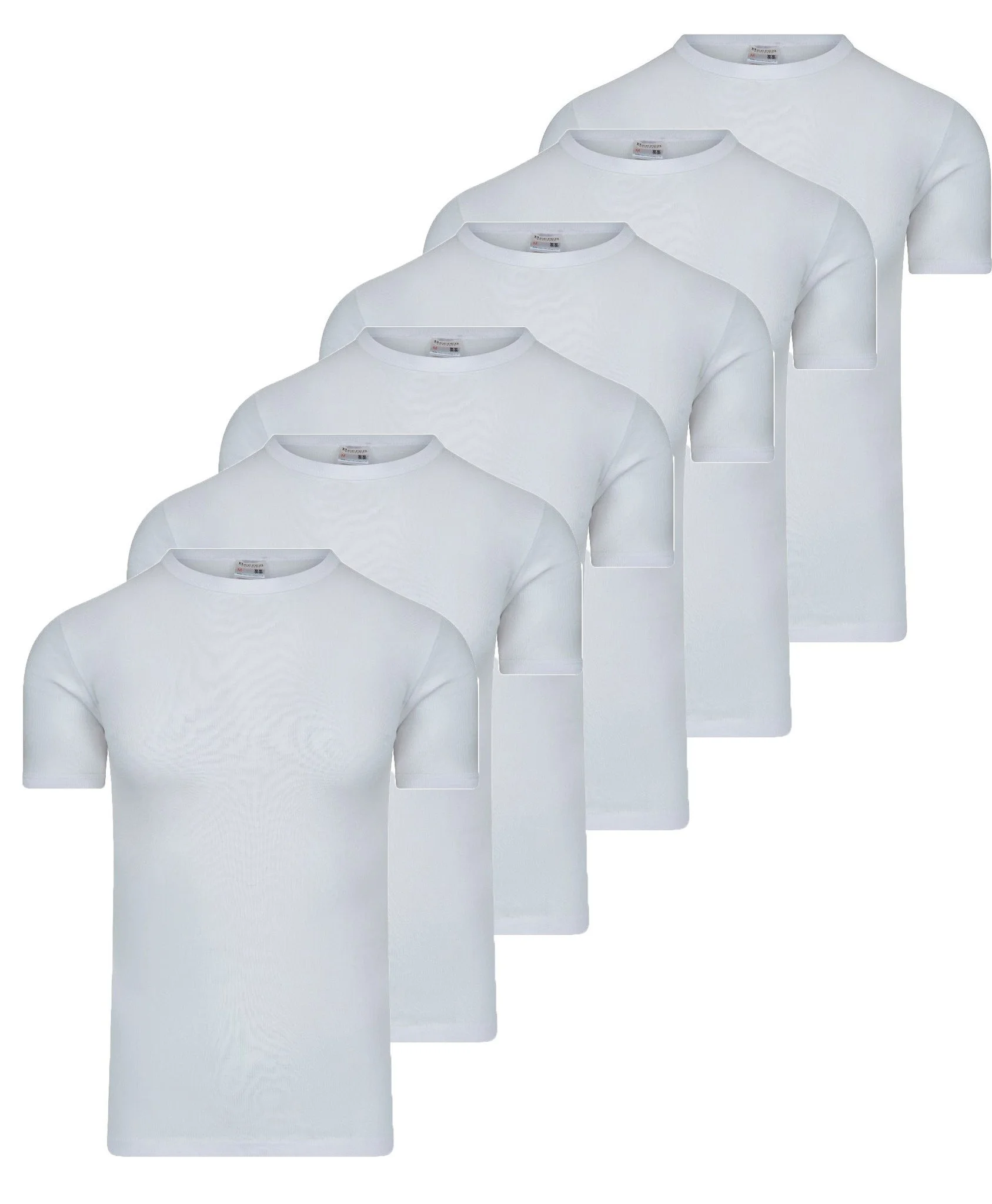 Beeren 6 stuks - Extra lang heren T-shirts katoen