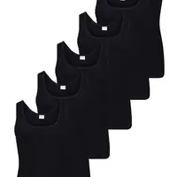 Beeren 6 stuks heren hemden - singlet zwart