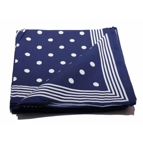 Boeren zakdoek Blauw stippel 54 x 54 cm