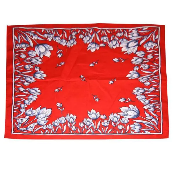 Boeren zakdoek rood Tulpen 55 x 55 cm