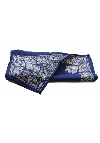 Boeren zakdoek blauw Tulpen, 55 x55 cm Boeren zakdoek blauw Tulpen, 55 x55 cm