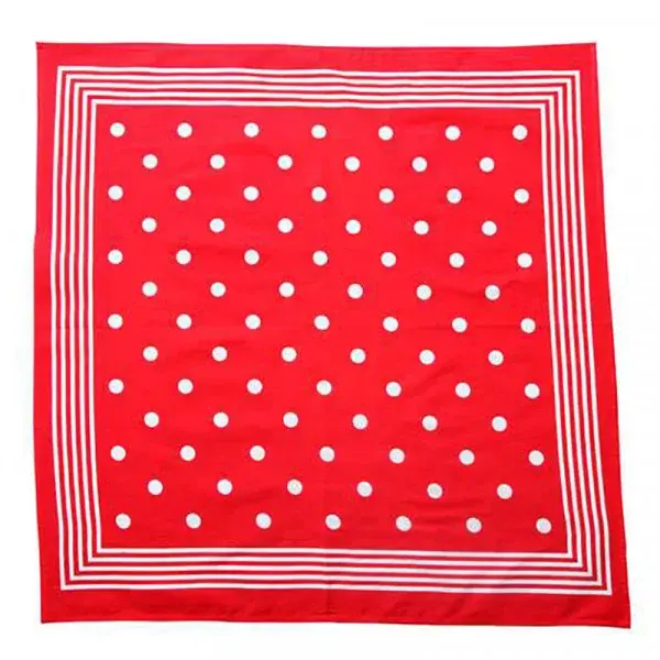 Boeren zakdoek rood stippel 55 x 55 cm