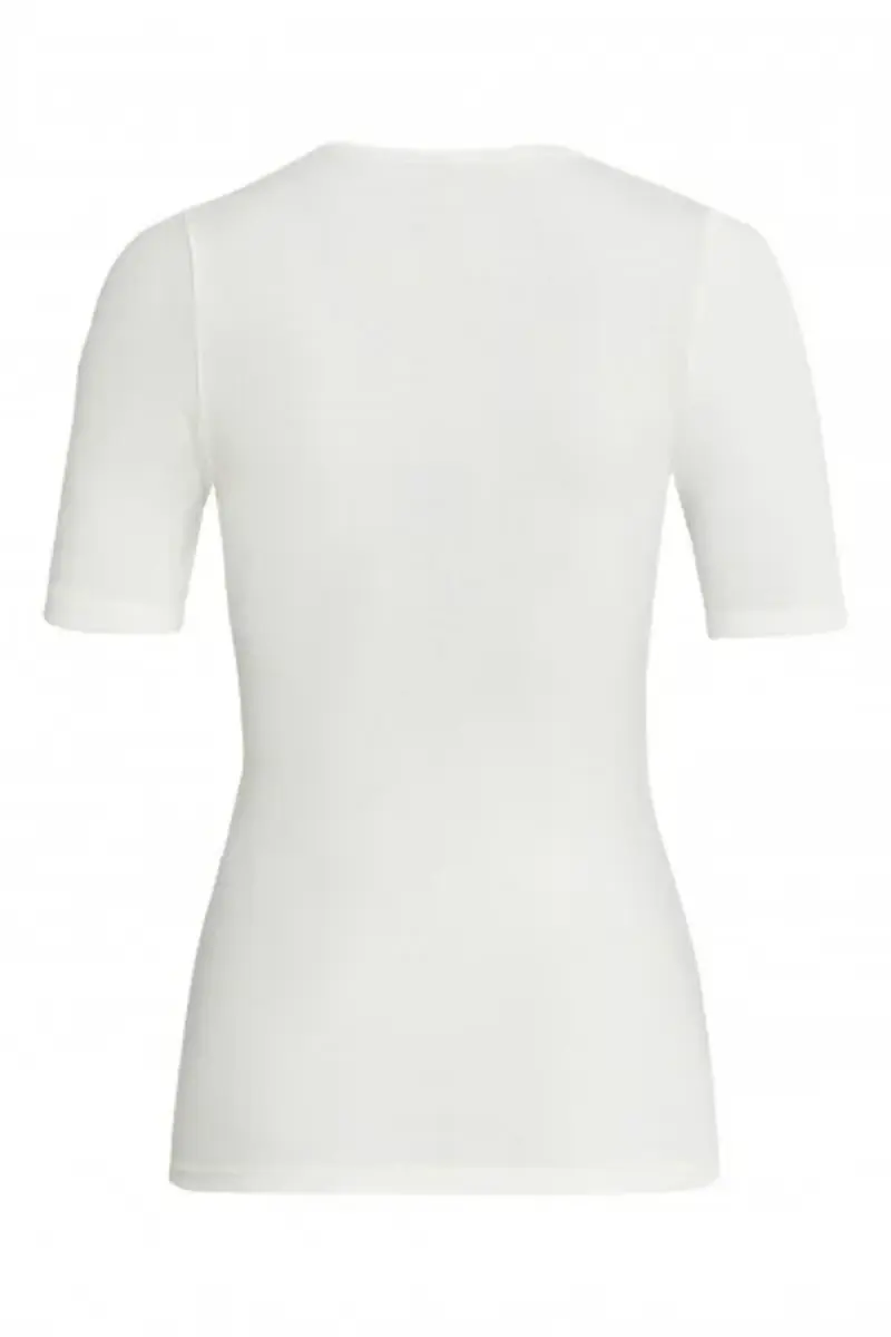 Entex dames thermo shirt korte mouw met kant - Wollen thermisch ondergoed dames