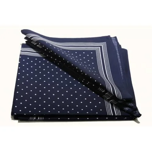 Boeren zakdoek Blauw kleine stippel 54 x 54 cm - Katoenen bandana