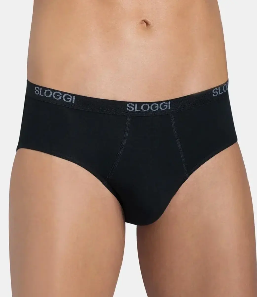 Sloggi 2-pak Basic Midi heren slips - Heup slips mannen - Katoenen onderbroek - Sloggi heren ondergoed Sloggi 2-pak Basic Midi heren slips - Heup slips mannen - Katoenen onderbroek - Sloggi heren ondergoed