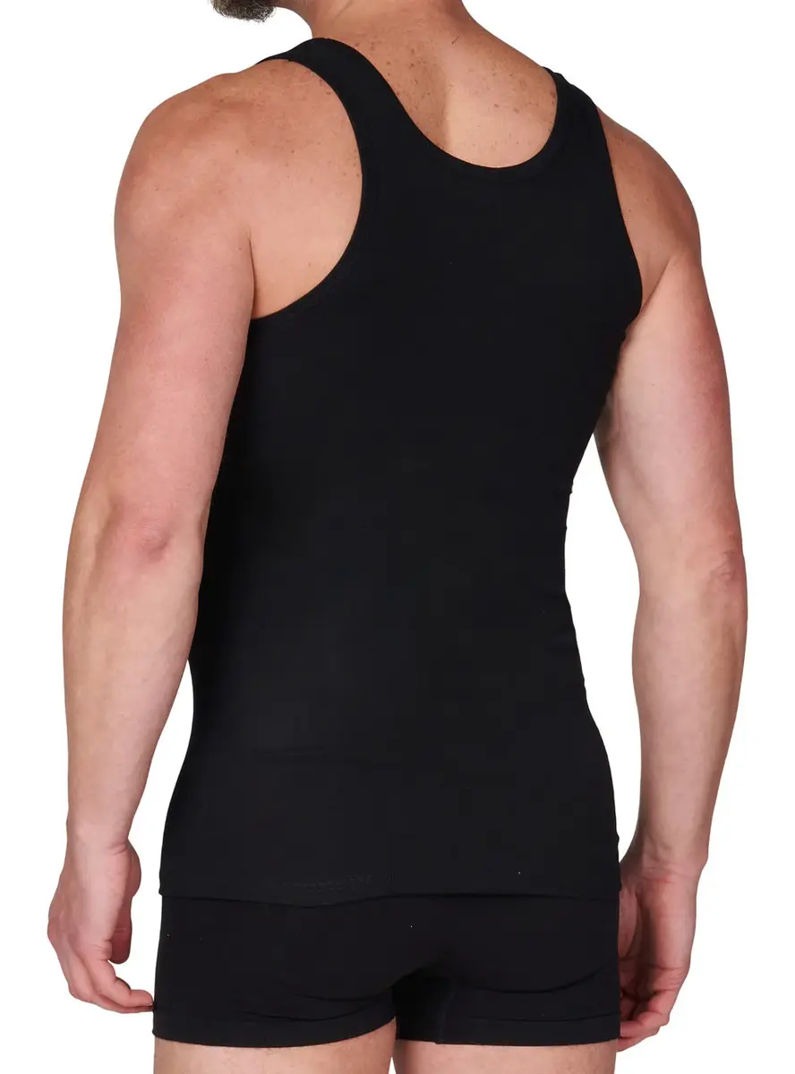 Beeren ondergoed heren hemd zwart, M3000 - zonder zijnaad - Mannen singlet - Katoenen onderhemd Beeren ondergoed heren hemd zwart, M3000 - zonder zijnaad - Mannen singlet - Katoenen onderhemd