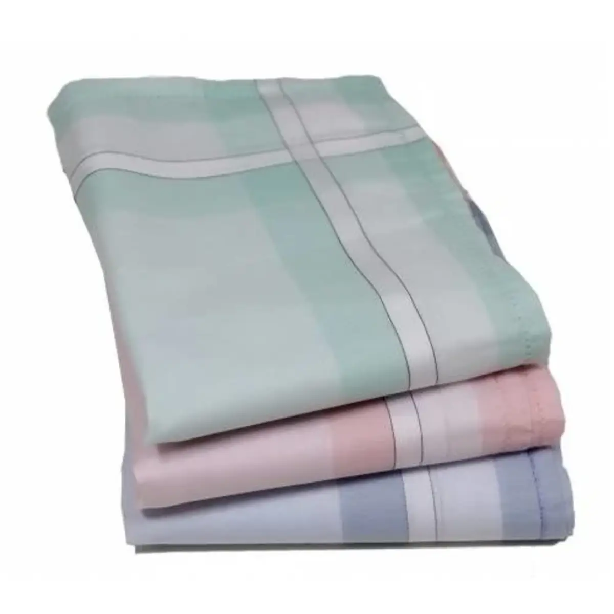 Tiseco 12 Stuks Dames zakdoeken - Big Stripe - Katoenen stoffen zakdoek