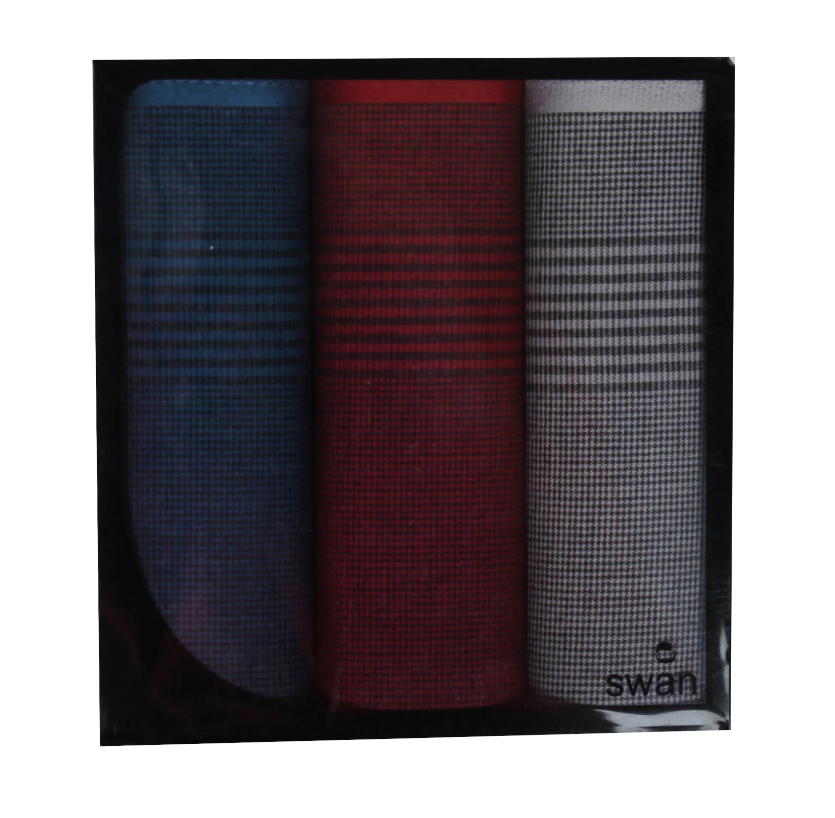 Swan 3 stuks - Heren zakdoeken Classic - Cadeau verpakking
