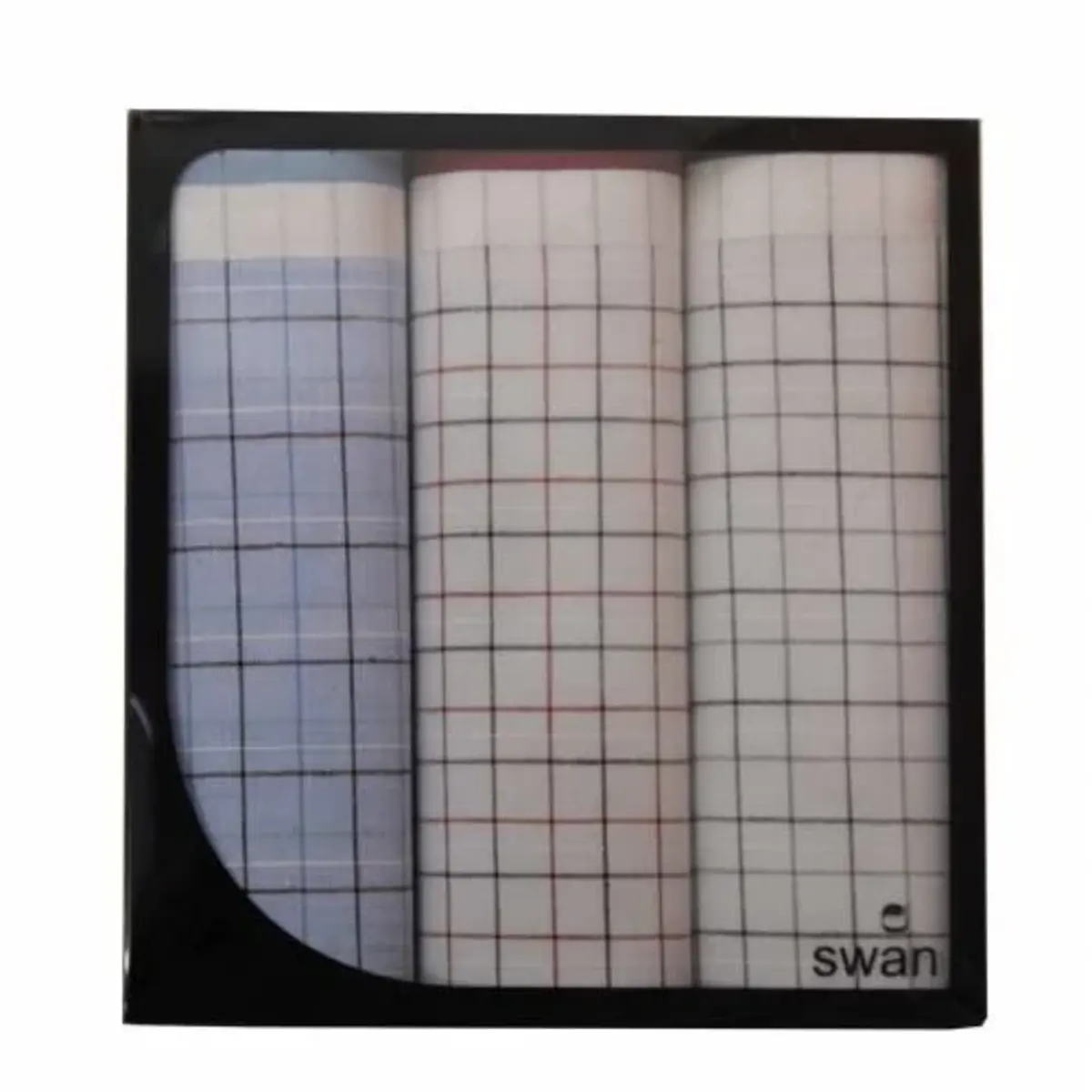 Swan 3 stuks - Heren zakdoeken Abel - Stoffen katoenen zakdoeken