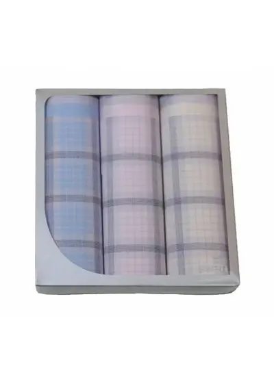 Swan 3 Stuks - Dames zakdoeken Check Swan 3 Stuks - Dames zakdoeken Check