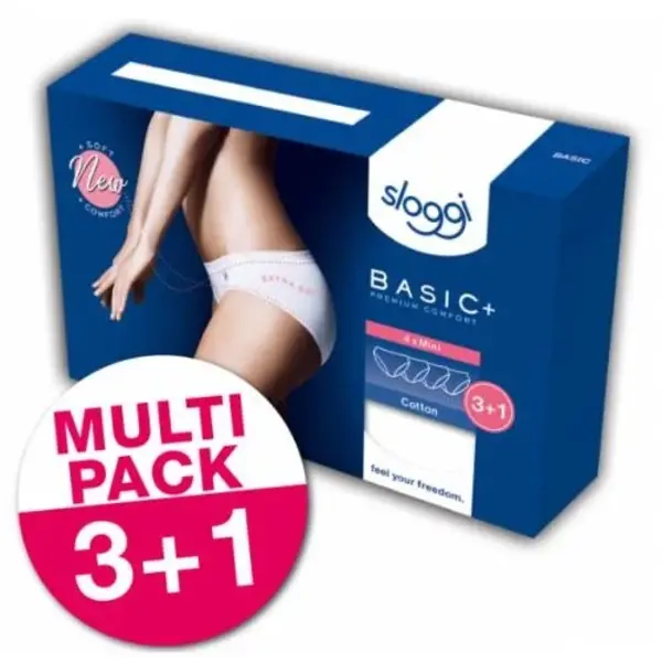 Sloggi 4-pack Basic Mini dames slips (3+1 Gratis) - Bikini dames slip - Onderbroek katoen - Sloggi aanbieding Sloggi 4-pack Basic Mini dames slips (3+1 Gratis) - Bikini dames slip - Onderbroek katoen - Sloggi aanbieding