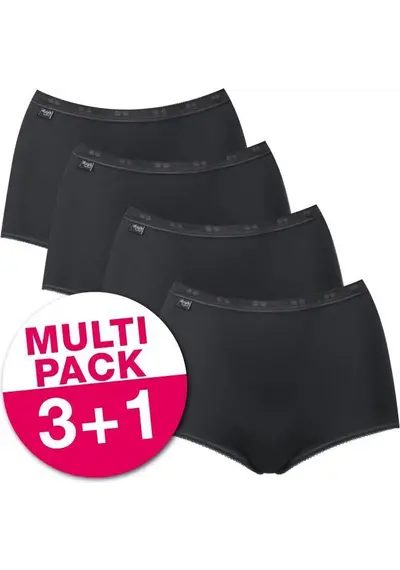 Sloggi Basic Maxi 4-Pack dames slip  (3+1 Gratis) Sloggi Basic Maxi 4-Pack dames slip  (3+1 Gratis)