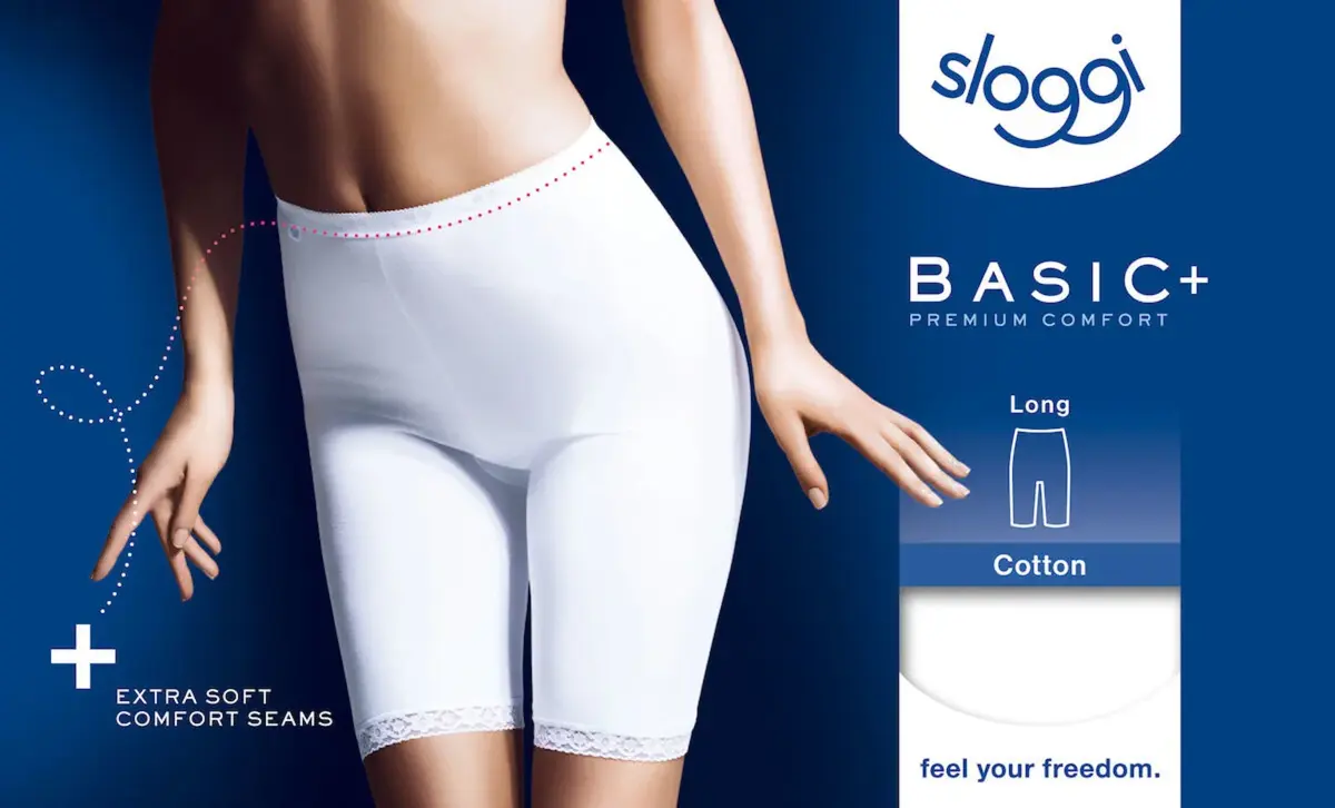 Sloggi Basic Long Dames - Boxershort lange pijpjes - Broekje voor onder jurk - Katoen