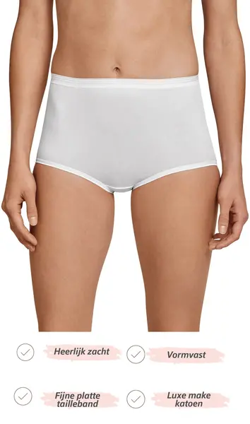Schiesser dames luxury maxi slip - Elastisch katoenen taille slip Schiesser dames luxury maxi slip - Elastisch katoenen taille slip