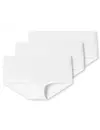 Schiesser 3-Pack dames Basic boxershort 95/5 - Elastisch katoen - Witte dames hipster