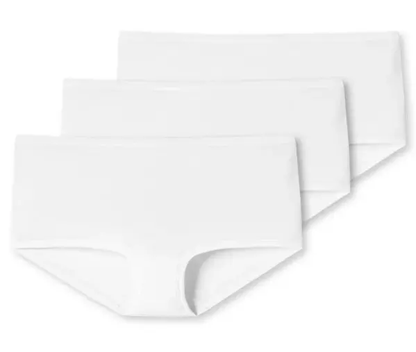 Schiesser 3-Pack dames Basic boxershort 95/5 - Elastisch katoen - Witte dames hipster Schiesser 3-Pack dames Basic boxershort 95/5 - Elastisch katoen - Witte dames hipster