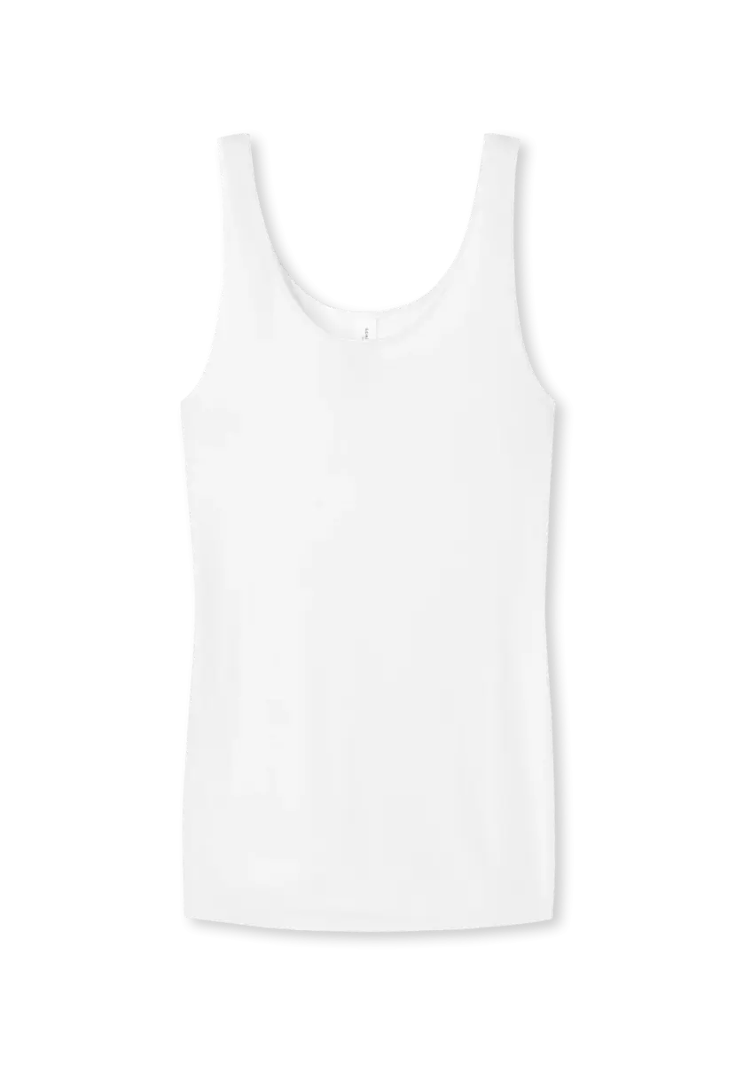 Schiesser dames hemd Luxury - brede bandjes - Wit vrouwen singlet