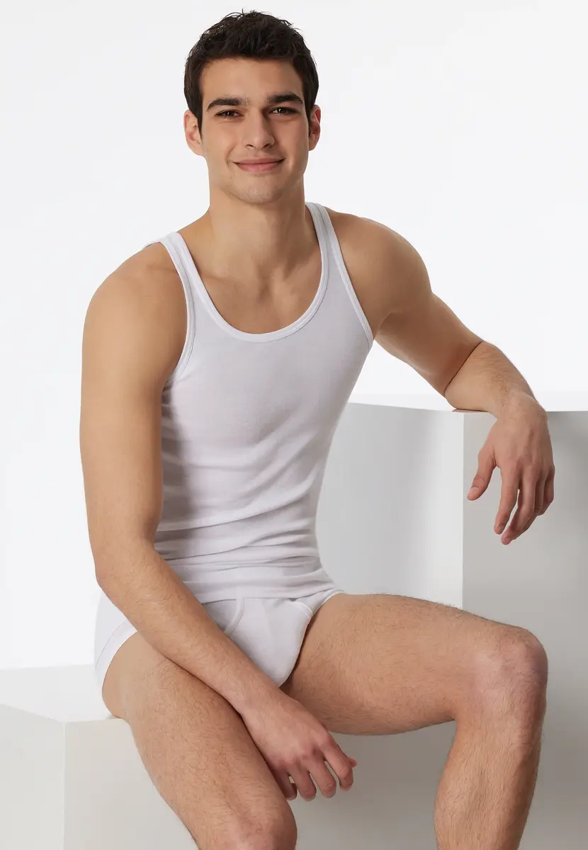 Schiesser 2-pack Classics heren hemden - Mannen singlet - onderhemd - 100% katoen