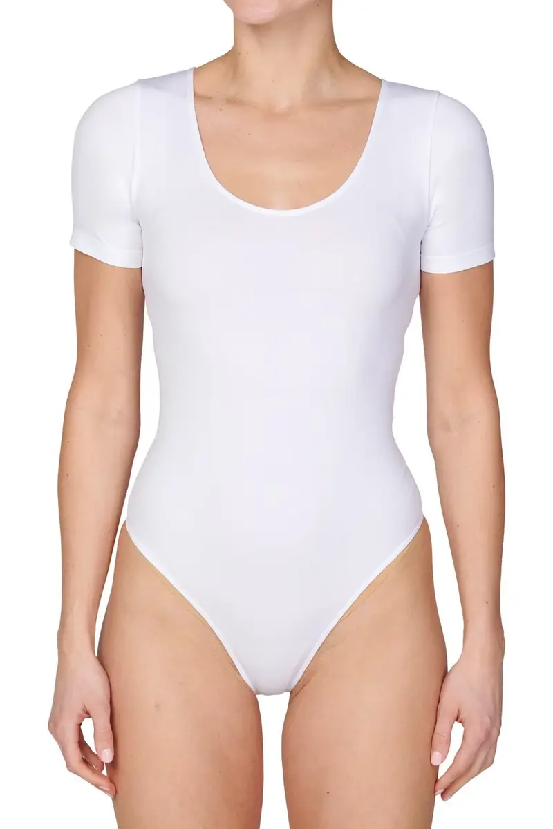 J&C string body-bodystocking korte mouw dames / Ronde hals