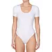 J&C string body-bodystocking korte mouw dames / Ronde hals - Wit